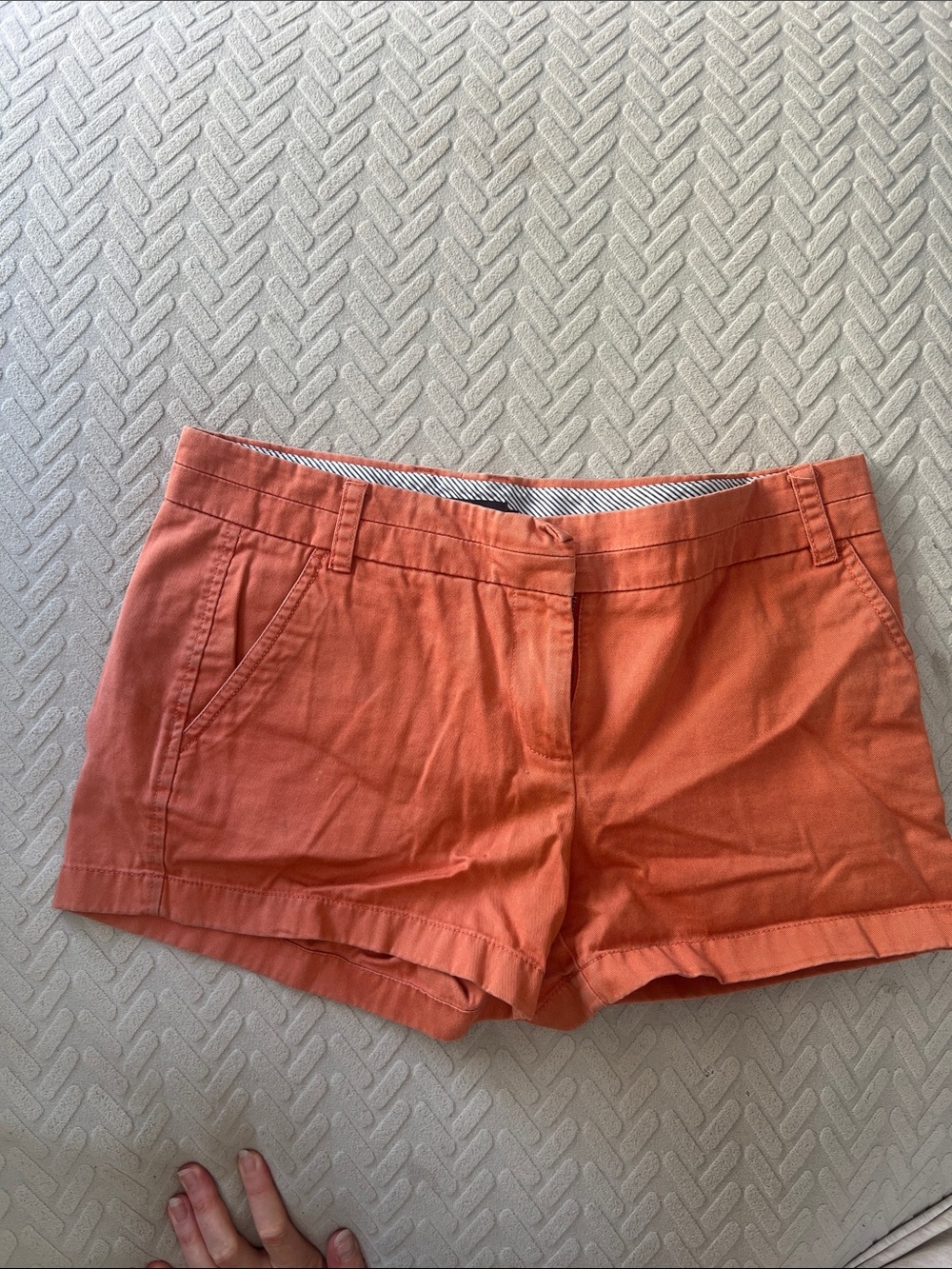 J. Crew Coral-Orange Cotton chino Shorts